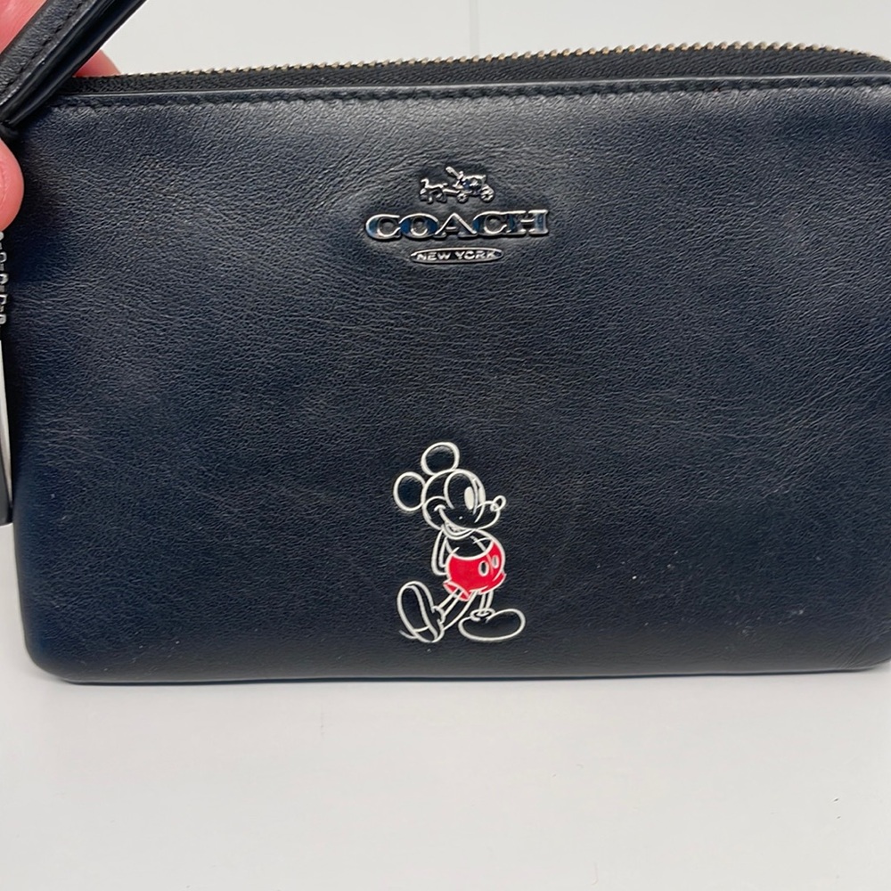 Coach Mickey Mouse wristlet